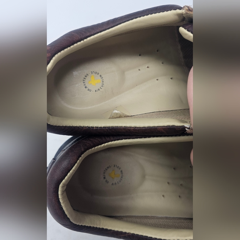 ***$OLD***Dr. Martens Oxford Brown Leather Low Top Shoes Size 7 Men 8 Women's - Picture 11 of 16